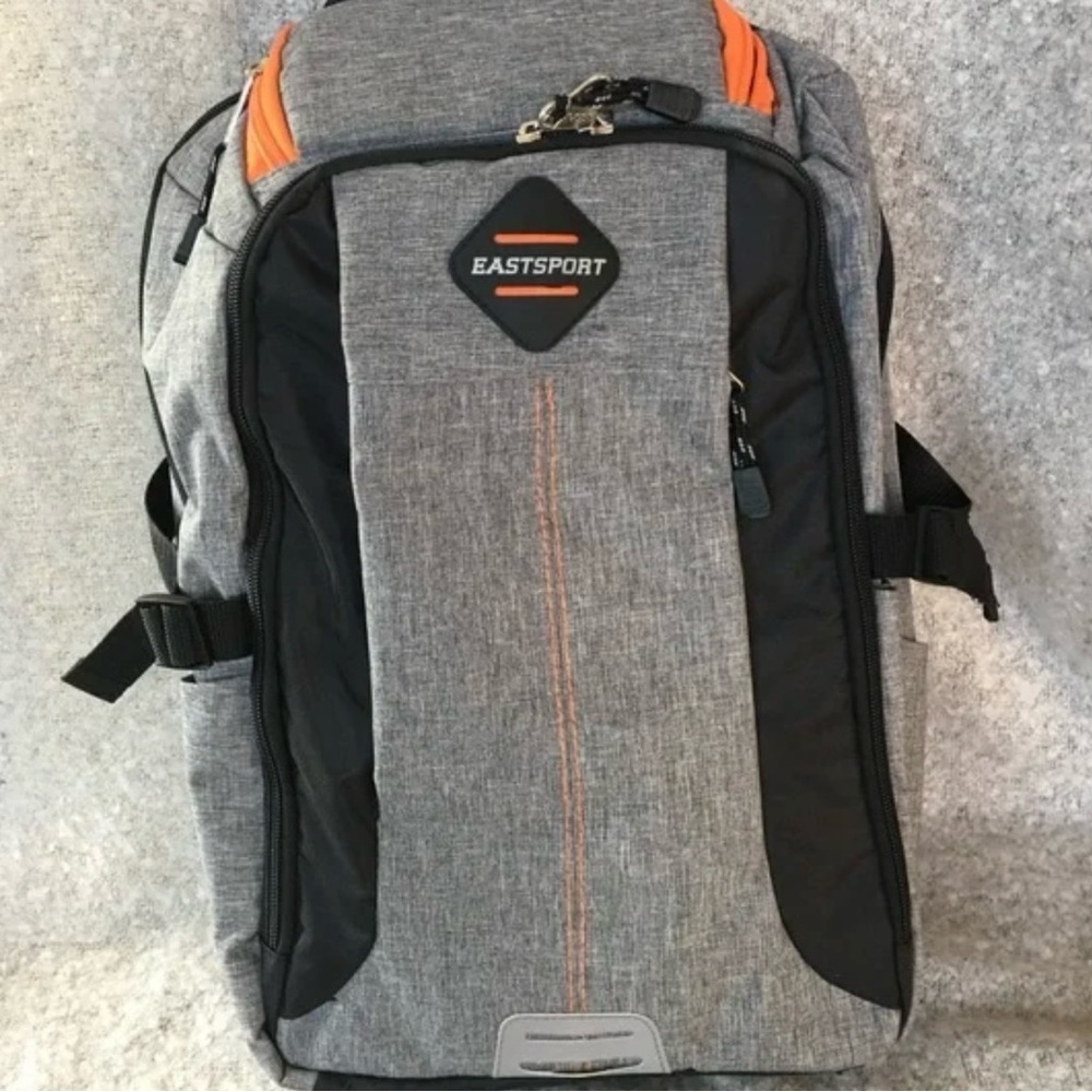 Eastsport Multi-Purpose Pro Defender Mid Grey Backpack with Adjustable Straps